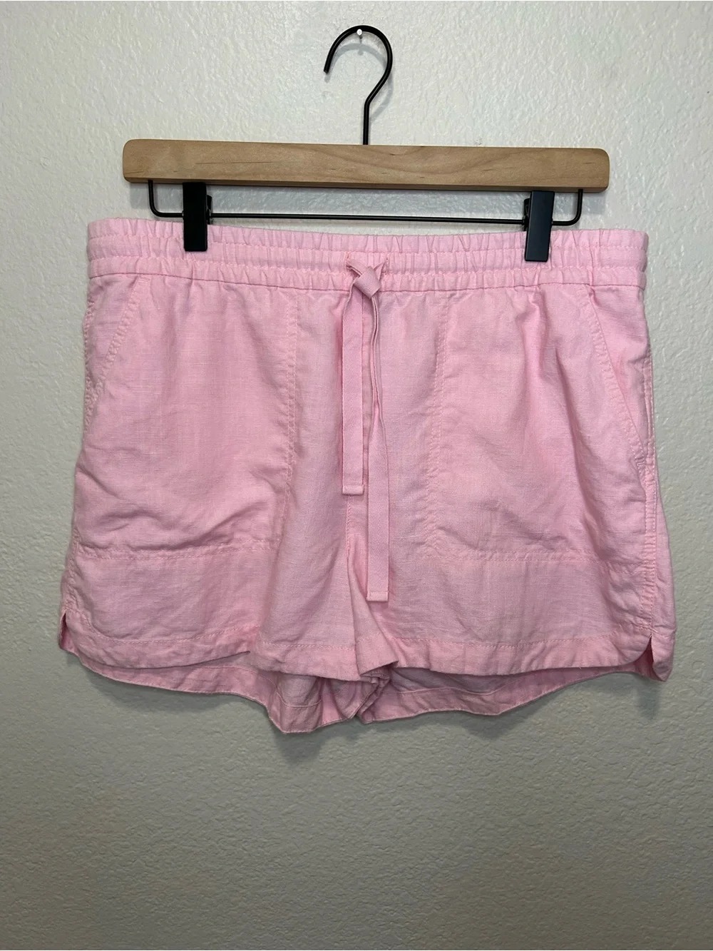 J.Crew Seaside Linen Blend Drawstring Shorts Light Pink Size Medium